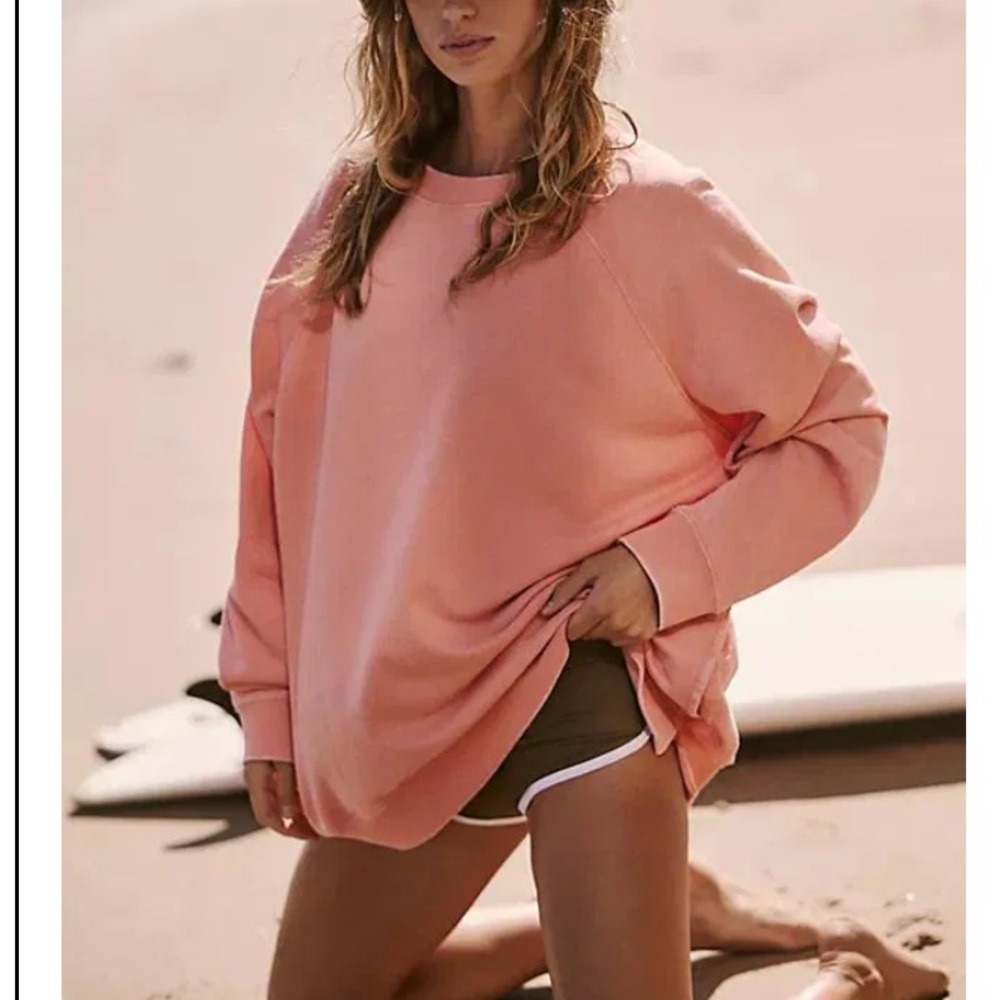 NWOT Free People Playbook oversized tunic in Electric Sunset XS